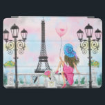 Pretty Woman and Pink Heart Balloon - I Love Paris iPad Air Cover<br><div class="desc">Pretty Woman and Pink Heart Balloon - I Love Paris - Eiffel Tower Romantic Drawing - Choose / Add Your Unique Text / Font / Colour - Make Your Special Gift - Resize and move or remove and add elements - Image / text with customization tool ! - Drawing and...</div>