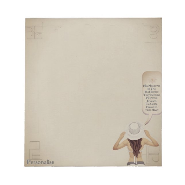 Pretty Woman Motivational Quote ScrapbookPaper Notepad (Front)