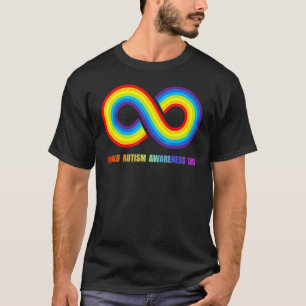 Pretty World Autism Day  Autism Awareness Rainbow  T-Shirt