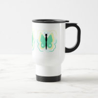 Pretty Yellow And Green Butterfly Mug