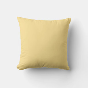 Pretty Yellow Butter Lemon Shade Of Light Yellow Throw Pillow