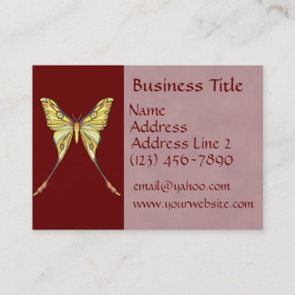 Pretty Yellow Butterfly Business Cards