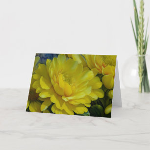 Pretty Yellow Flower Art Garden Note Card