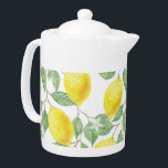 Pretty Yellow Lemons<br><div class="desc">Pretty Yellow Lemons Teapot. Brighten up your day with a bright yellow lemon design!</div>