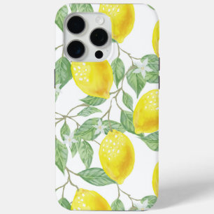 Pretty Yellow Lemons iPhone 15 Pro Max Case