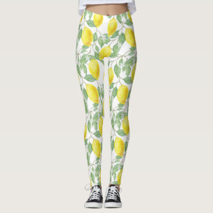 Pretty Yellow Lemons Leggings