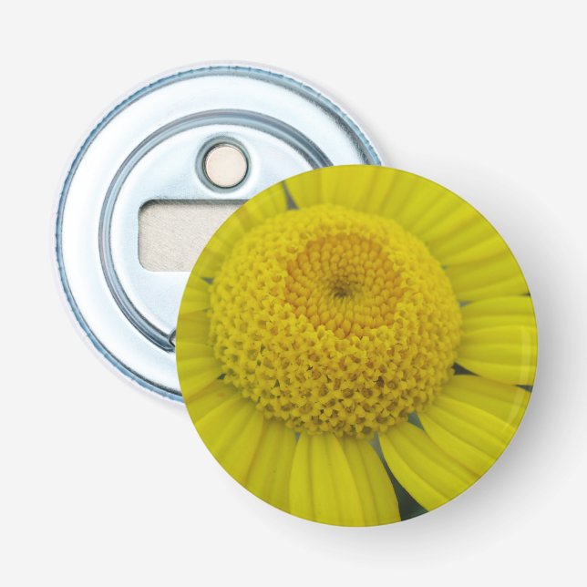 Pretty yellow marguerite bottle opener (Front)