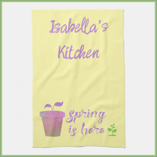 Pretty Yellow Spring  Kitchen Towel