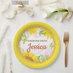 Pretty Yellow Sunflowers Baby Shower Paper Plate<br><div class="desc">Pretty Yellow Sunflowers Baby Shower paper plates,  change the text yourself when you order</div>