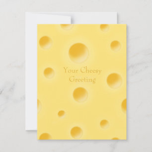 Pretty Yellow Swiss Cheese Personalized Cheesy Card