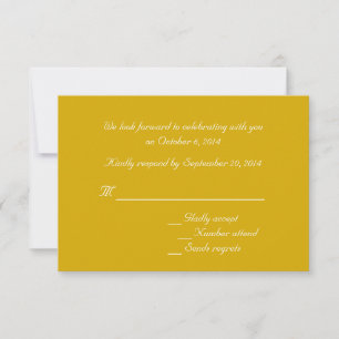 Pretty yellow wild flower dandelion wedding RSVP Invitation