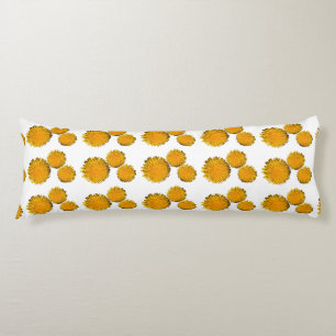 pretty yellow wild flowers dandelion photo art body pillow