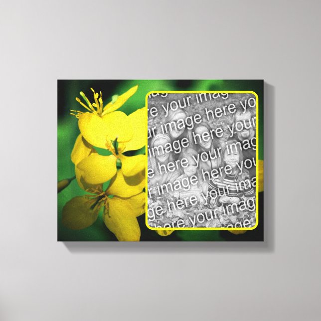 Pretty Yellow Wildflowers Create Your Own Photo Canvas Print (Front)