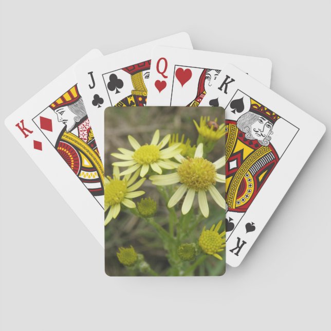 Pretty Yellow Wildflowers Playing Cards (Back)