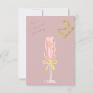 Pretty yet Chic 21st Birthday  Invitation