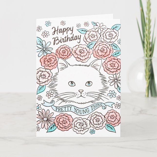 Pretty Young Thing Letterpress Card (Front)