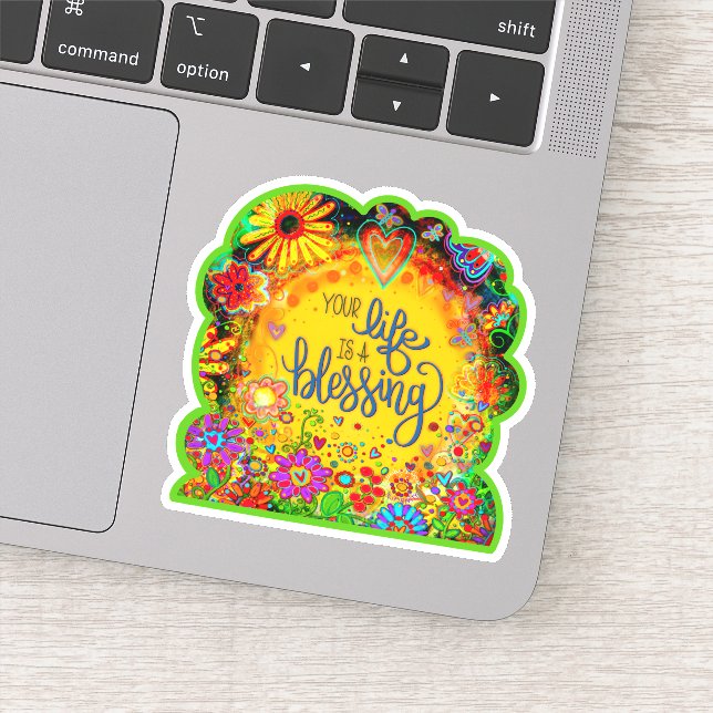 Pretty Your Life is a Blessity Inspirivity Sticker (Détail)