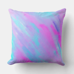 PrettyBright Bold Original Abstract Colorful Arty  Throw Pillow