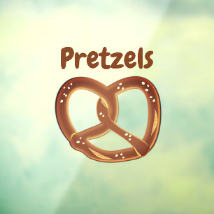 Pretzel Bread Twist with Custom Wording Window Cli Window Cling