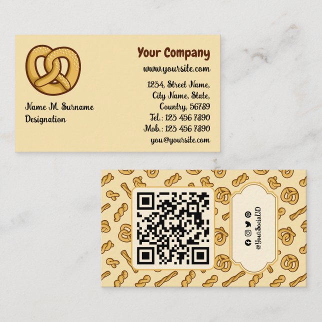 Pretzel Icon Business Card (Front/Back)