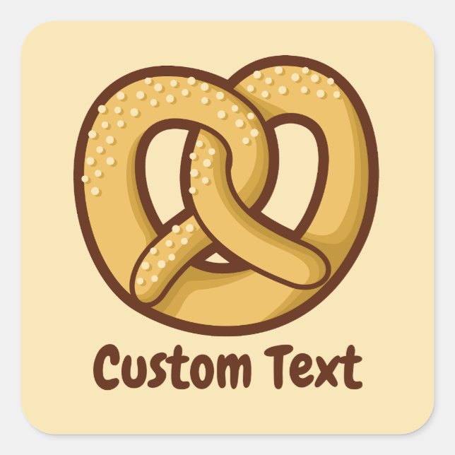 Pretzel Icon Square Sticker (Front)