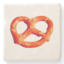 Pretzel Knot Snacks Pretzels Stone Coaster