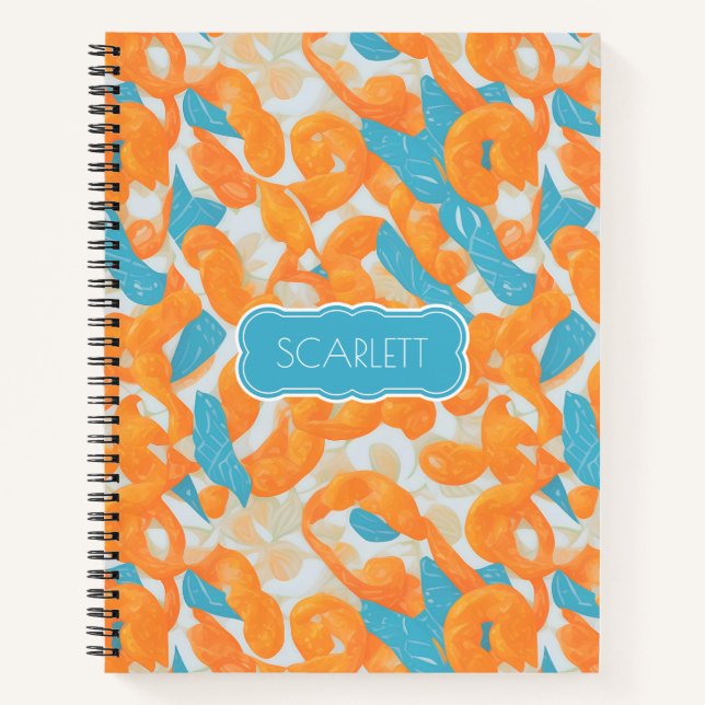 Pretzel Mosaic Colourful Personalized Pattern Notebook (Front)