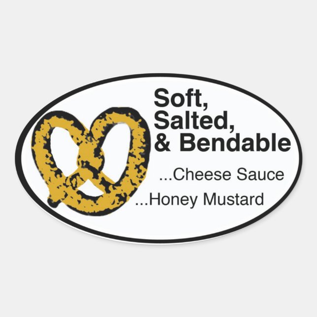 Pretzel! Oval Sticker (Front)