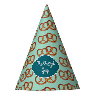 Pretzel Party Snack Theme - Any colour, own text Party Hat