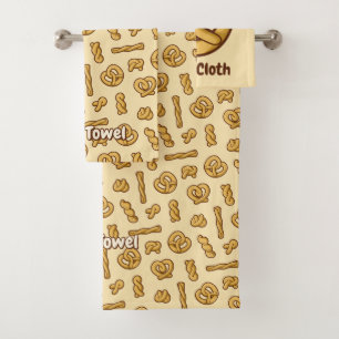 Pretzel Pattern Bath Towel Set