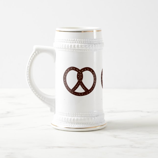 Pretzel Pattern - Beer & Pretzels Stein (Left)