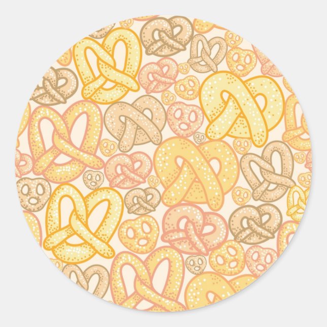 Pretzel Pattern Classic Round Sticker (Front)