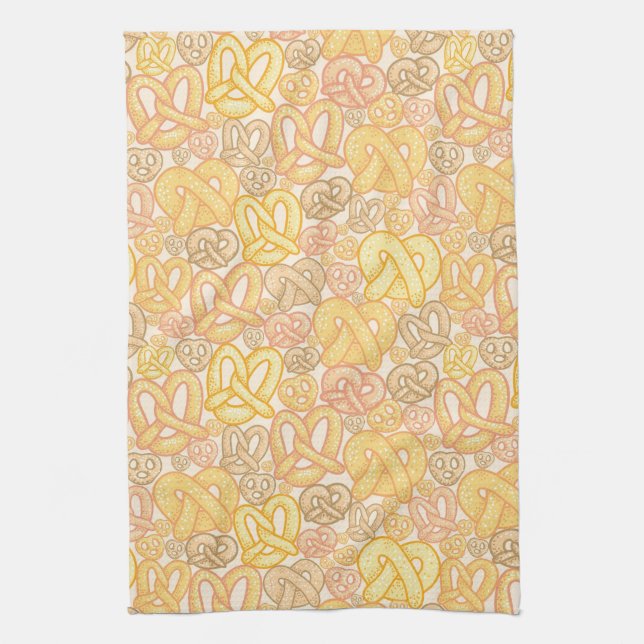 Pretzel Pattern Kitchen Towel (Vertical)