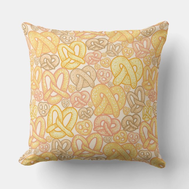 Pretzel Pattern Throw Pillow (Front)