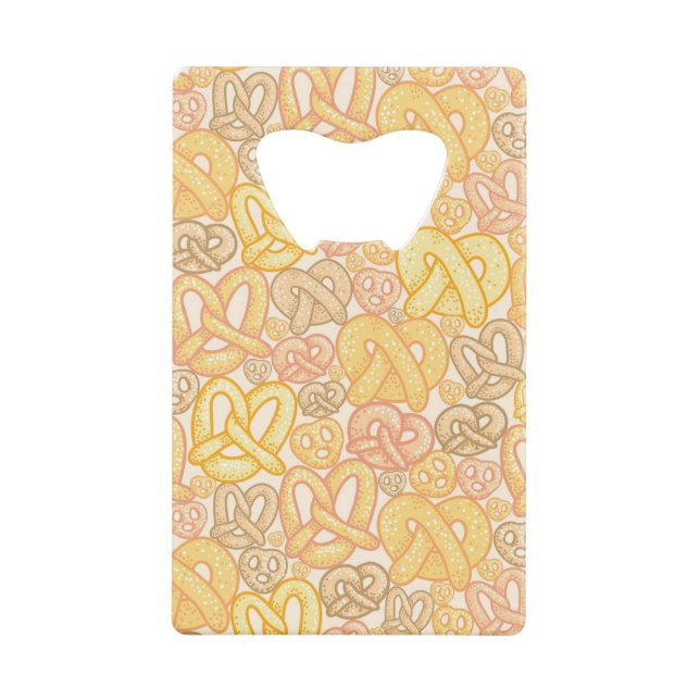 Pretzel Pattern Wallet Bottle Opener (Front)