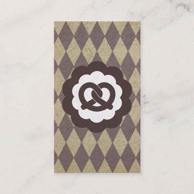 pretzel vintage business card (Front)