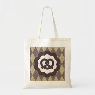 pretzel vintage tote bag