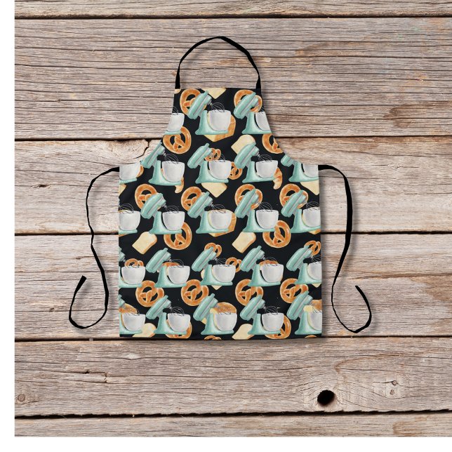 Pretzels, bread, and mixers black apron (Creator Uploaded)