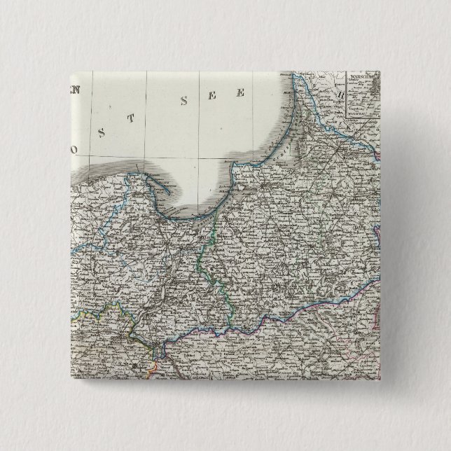 Preussen, Posen, Polen 2 Inch Square Button (Front)