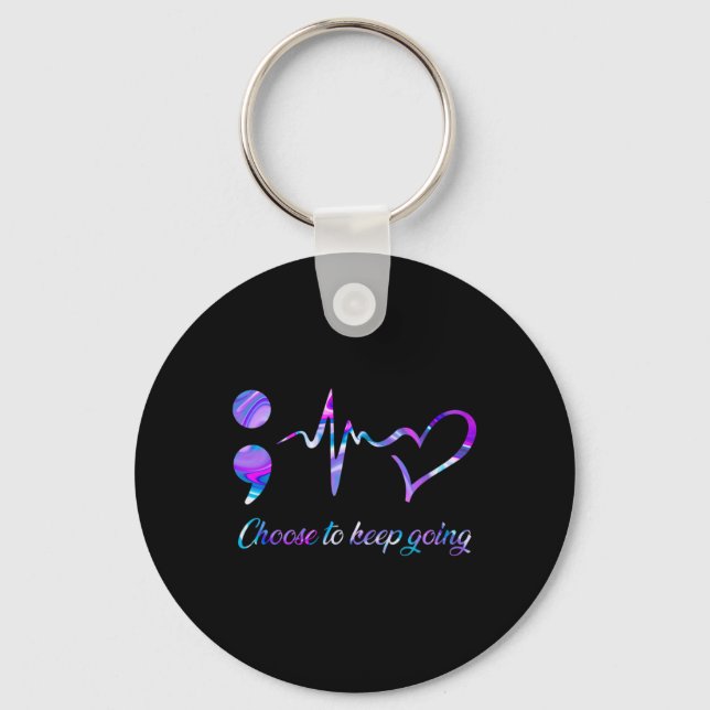 Prevention Awareness Choose To Keep Going 2  Keychain (Front)