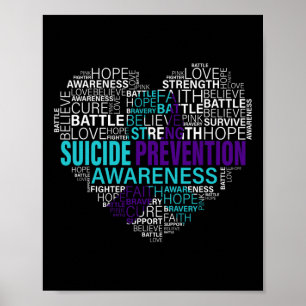 Prevention Awareness Fight Hope Strong Warriors  Poster