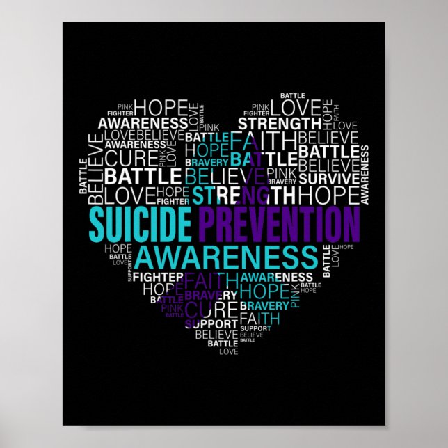 Prevention Awareness Fight Hope Strong Warriors  Poster (Front)