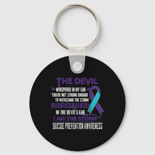 Prevention Awareness I Am The Storm Devil  Keychain
