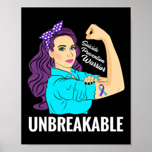 Prevention Awareness Mental Health Warrior Poster
