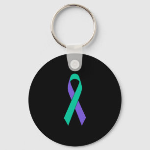 Prevention Awareness Ribbon Support Keychain