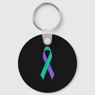 Prevention Awareness Ribbon Support Keychain