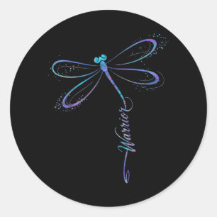 Prevention Awareness Warrior Dragoy Semicolon Classic Round Sticker