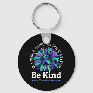 Prevention Awareness Week Be Kind Leopard Suower Keychain