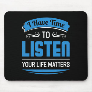 Prevention Mental Health Counsellor And Design Mouse Pad