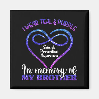 Prevention Shirt Teal Purple In Memory Of Brother Magnet